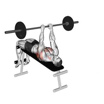 Barbell decline bent arm pullover gif