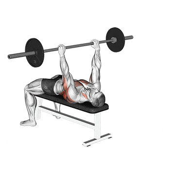 Barbell bent arm pullover gif