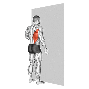 One arm against wall gif