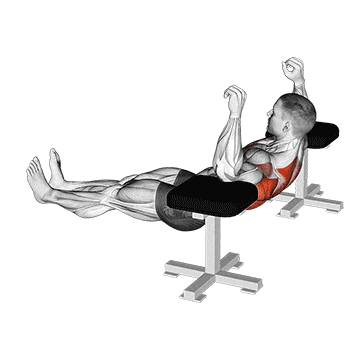 Elbow lift - reverse push-up gif