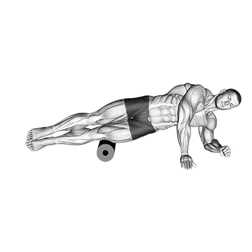 Roller side lat stretch gif