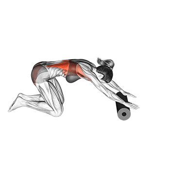 Roller back stretch gif