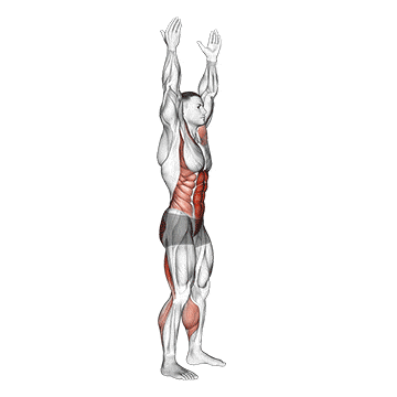 Two toe touch (male) gif